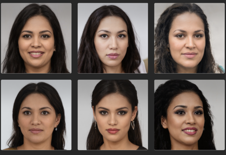 These people do not exist but users can create realistic photos of them